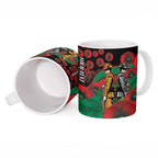 South Sydney Rabbitohs ANZAC Personalised Ceramic Mug Lest We Forget Poppy Camo