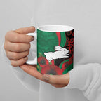 South Sydney Rabbitohs ANZAC Personalised Ceramic Mug Lest We Forget Poppy Camo