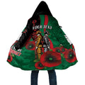 South Sydney Rabbitohs ANZAC Personalised Cloak Lest We Forget Poppy Camo