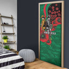 South Sydney Rabbitohs ANZAC Personalised Door Cover Lest We Forget Poppy Camo