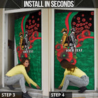 South Sydney Rabbitohs ANZAC Personalised Door Cover Lest We Forget Poppy Camo