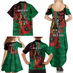 South Sydney Rabbitohs ANZAC Personalised Family Matching Summer Maxi Dress and Hawaiian Shirt Lest We Forget Poppy Camo