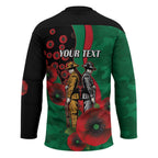 South Sydney Rabbitohs ANZAC Personalised Hockey Jersey Lest We Forget Poppy Camo