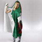 South Sydney Rabbitohs ANZAC Personalised Hooded Blanket Lest We Forget Poppy Camo