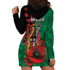 South Sydney Rabbitohs ANZAC Personalised Hoodie Dress Lest We Forget Poppy Camo