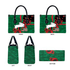 South Sydney Rabbitohs ANZAC Personalised Leather Bag Lest We Forget Poppy Camo