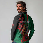 South Sydney Rabbitohs ANZAC Personalised Long Sleeve Polo Shirt Lest We Forget Poppy Camo