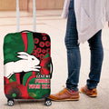 South Sydney Rabbitohs ANZAC Personalised Luggage Cover Lest We Forget Poppy Camo