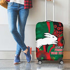 South Sydney Rabbitohs ANZAC Personalised Luggage Cover Lest We Forget Poppy Camo