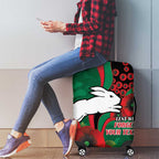 South Sydney Rabbitohs ANZAC Personalised Luggage Cover Lest We Forget Poppy Camo