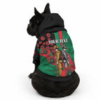 South Sydney Rabbitohs ANZAC Personalised Pet Hoodie Lest We Forget Poppy Camo