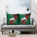 South Sydney Rabbitohs ANZAC Personalised Pillow Cover Lest We Forget Poppy Camo