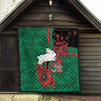 South Sydney Rabbitohs ANZAC Personalised Quilt Lest We Forget Poppy Camo