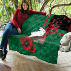 South Sydney Rabbitohs ANZAC Personalised Quilt Lest We Forget Poppy Camo
