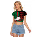 South Sydney Rabbitohs ANZAC Personalised Raglan Cropped T Shirt Lest We Forget Poppy Camo