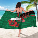 South Sydney Rabbitohs ANZAC Personalised Sarong Lest We Forget Poppy Camo
