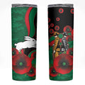 South Sydney Rabbitohs ANZAC Personalised Skinny Tumbler Lest We Forget Poppy Camo