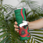 South Sydney Rabbitohs ANZAC Personalised Skinny Tumbler Lest We Forget Poppy Camo