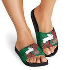 South Sydney Rabbitohs ANZAC Personalised Slide Sandals Lest We Forget Poppy Camo
