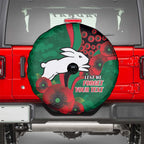 South Sydney Rabbitohs ANZAC Personalised Spare Tire Cover Lest We Forget Poppy Camo