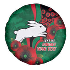 South Sydney Rabbitohs ANZAC Personalised Spare Tire Cover Lest We Forget Poppy Camo