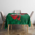 South Sydney Rabbitohs ANZAC Personalised Tablecloth Lest We Forget Poppy Camo