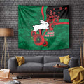 South Sydney Rabbitohs ANZAC Personalised Tapestry Lest We Forget Poppy Camo