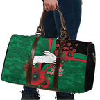 South Sydney Rabbitohs ANZAC Personalised Travel Bag Lest We Forget Poppy Camo