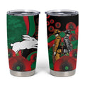South Sydney Rabbitohs ANZAC Personalised Tumbler Cup Lest We Forget Poppy Camo