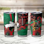 South Sydney Rabbitohs ANZAC Personalised Tumbler Cup Lest We Forget Poppy Camo