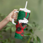 South Sydney Rabbitohs ANZAC Personalised Tumbler With Handle Lest We Forget Poppy Camo