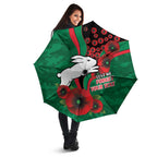 South Sydney Rabbitohs ANZAC Personalised Umbrella Lest We Forget Poppy Camo