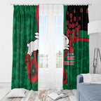 South Sydney Rabbitohs ANZAC Personalised Window Curtain Lest We Forget Poppy Camo