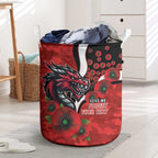 St George Illawarra Dragons ANZAC Personalised Laundry Basket Lest We Forget Poppy Camo