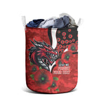 St George Illawarra Dragons ANZAC Personalised Laundry Basket Lest We Forget Poppy Camo