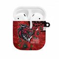 St George Illawarra Dragons ANZAC Personalised AirPods Case Lest We Forget Poppy Camo