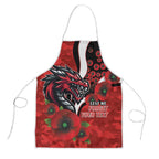 St George Illawarra Dragons ANZAC Personalised Apron Lest We Forget Poppy Camo