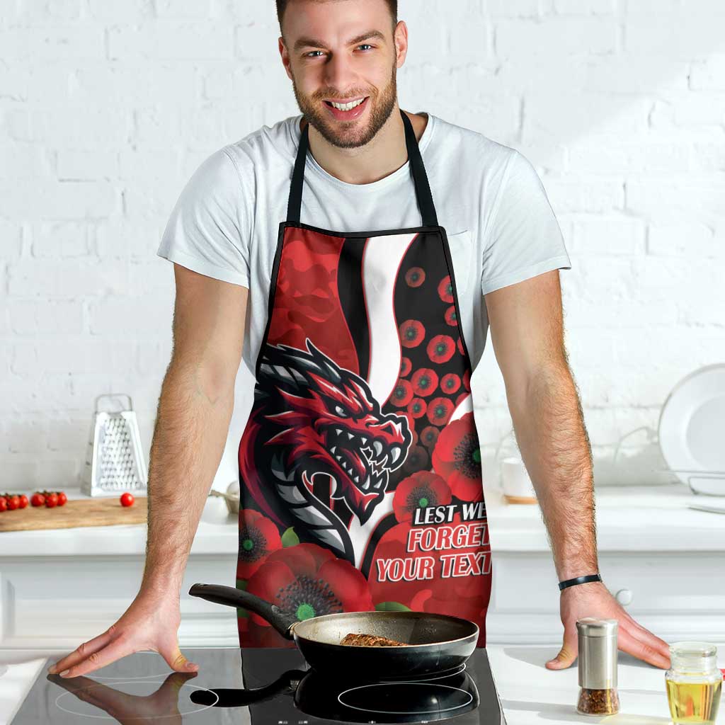 St George Illawarra Dragons ANZAC Personalised Apron Lest We Forget Poppy Camo