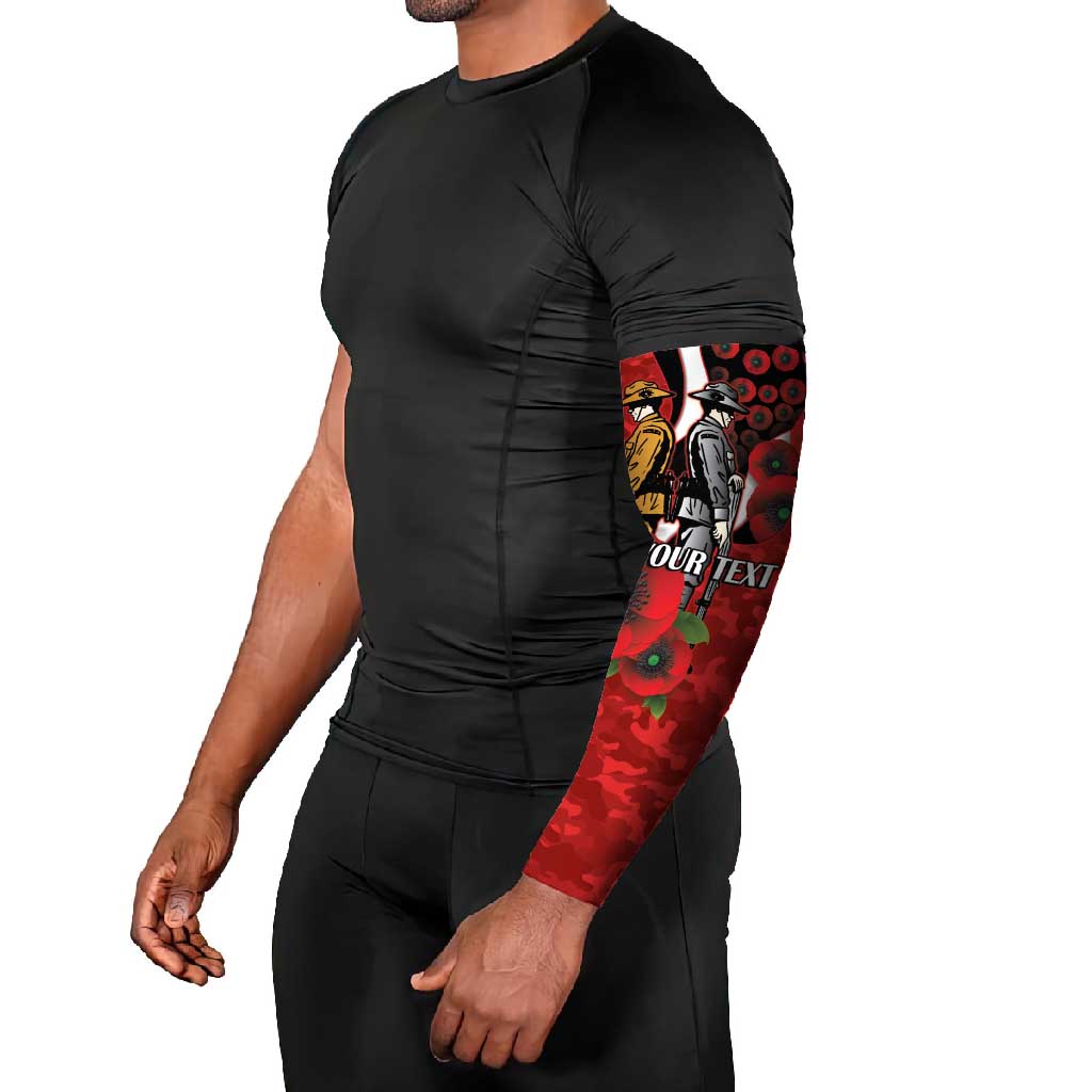 St George Illawarra Dragons ANZAC Personalised Arm Sleeves Lest We Forget Poppy Camo