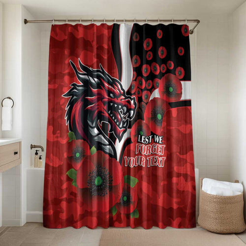 St George Illawarra Dragons ANZAC Personalised Bathroom Set Lest We Forget Poppy Camo