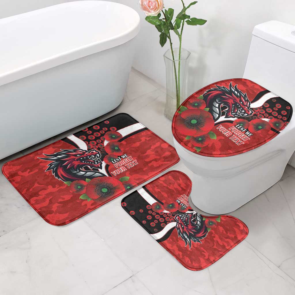 St George Illawarra Dragons ANZAC Personalised Bathroom Set Lest We Forget Poppy Camo