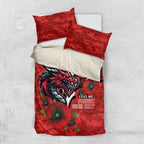 St George Illawarra Dragons ANZAC Personalised Bedding Set Lest We Forget Poppy Camo