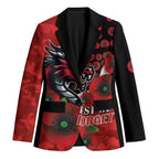St George Illawarra Dragons ANZAC Personalised Blazer Lest We Forget Poppy Camo