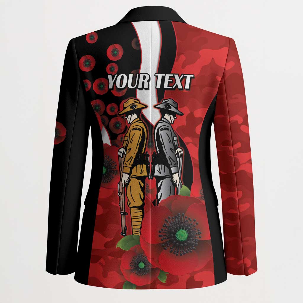 St George Illawarra Dragons ANZAC Personalised Blazer Lest We Forget Poppy Camo