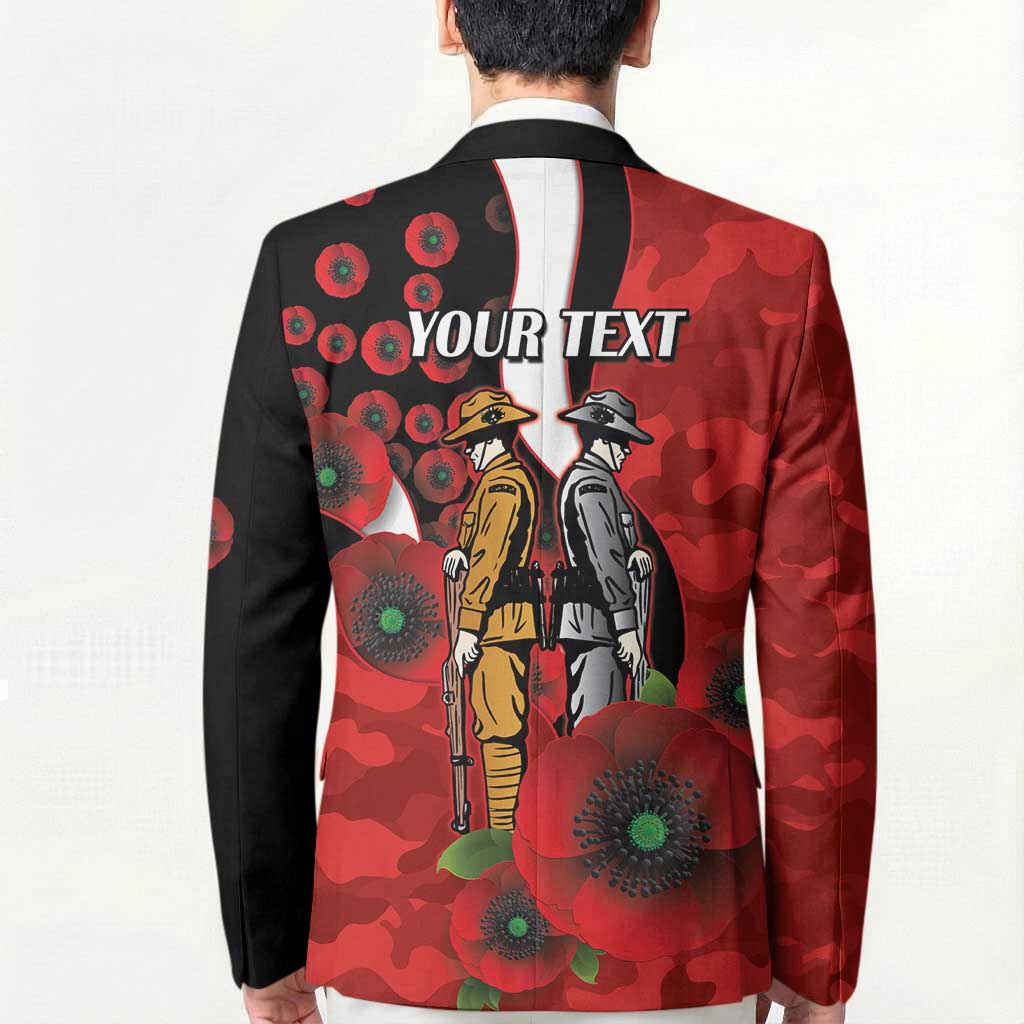 St George Illawarra Dragons ANZAC Personalised Blazer Lest We Forget Poppy Camo