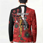 St George Illawarra Dragons ANZAC Personalised Blazer Lest We Forget Poppy Camo