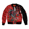 St George Illawarra Dragons ANZAC Personalised Bomber Jacket Lest We Forget Poppy Camo