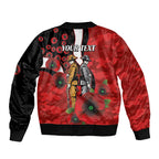 St George Illawarra Dragons ANZAC Personalised Bomber Jacket Lest We Forget Poppy Camo
