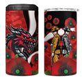St George Illawarra Dragons ANZAC Personalised 4 in 1 Can Cooler Tumbler Lest We Forget Poppy Camo