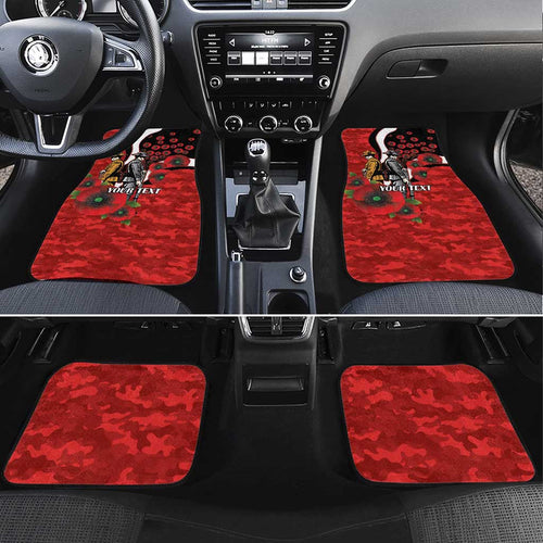 St George Illawarra Dragons ANZAC Personalised Car Mats Lest We Forget Poppy Camo
